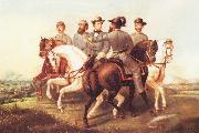 unknow artist Jefferson Davis and His Generals Germany oil painting reproduction
